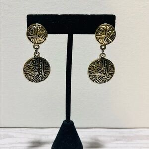 Gold and Silver Dangle Earrings